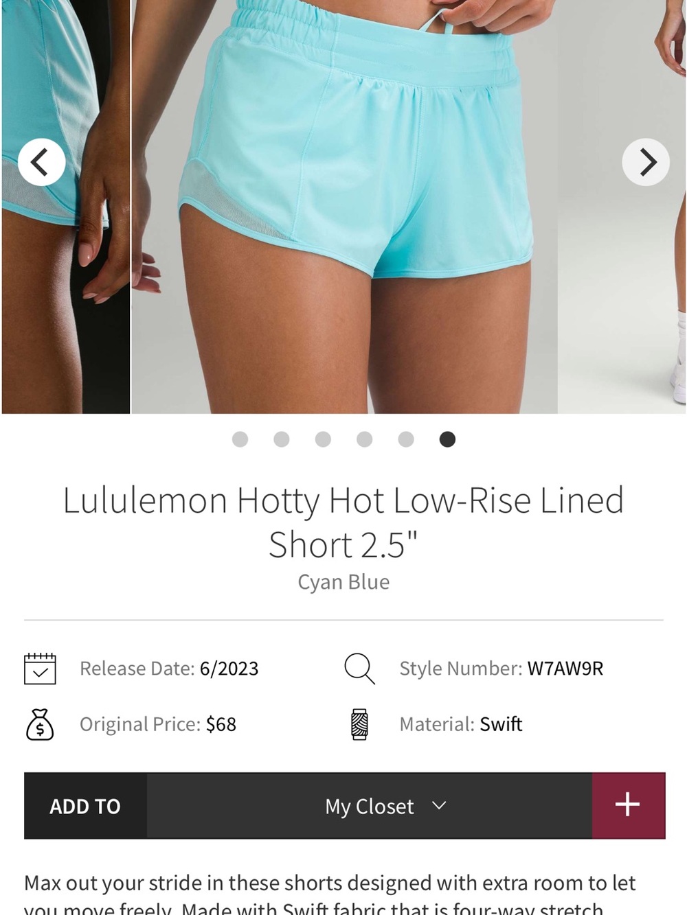 lululemon athletica Hotty Hot Shorts